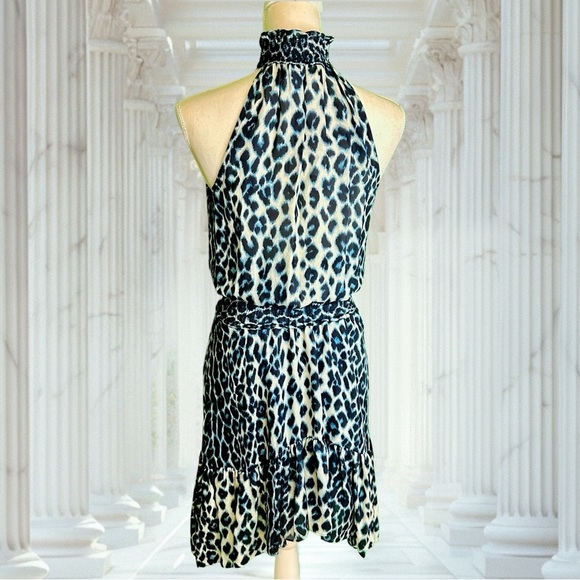 NWT A.L.C. ‘Cody’ Silk Blue Leopard Print Mini Dress Size 0 - Picture 12 of 16